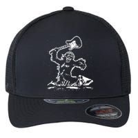 Guitar Smash Funny Bigfoot Sasquatch Flexfit Unipanel Trucker Cap