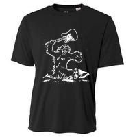 Guitar Smash Funny Bigfoot Sasquatch Cooling Performance Crew T-Shirt