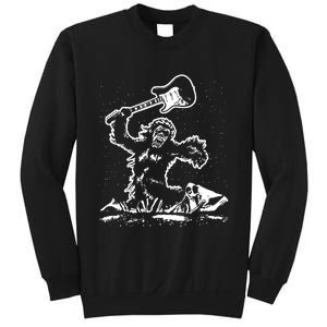 Guitar Smash Funny Bigfoot Sasquatch Sweatshirt