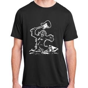 Guitar Smash Funny Bigfoot Sasquatch Adult ChromaSoft Performance T-Shirt