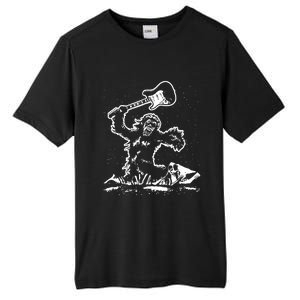 Guitar Smash Funny Bigfoot Sasquatch Tall Fusion ChromaSoft Performance T-Shirt