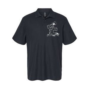 Guitar Smash Funny Bigfoot Sasquatch Softstyle Adult Sport Polo