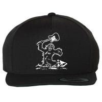 Guitar Smash Funny Bigfoot Sasquatch Wool Snapback Cap