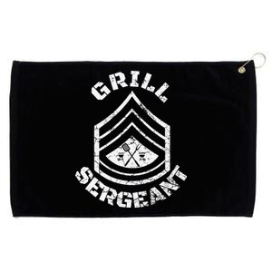 GRILL SERGEANT Funny Grilling BBQ Dad Fathers Day Gift Grommeted Golf Towel