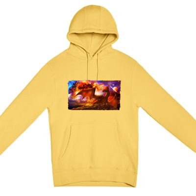 Galaxy Space Fantasy Dragon Premium Pullover Hoodie