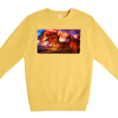 Galaxy Space Fantasy Dragon Premium Crewneck Sweatshirt