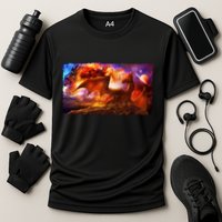 Galaxy Space Fantasy Dragon Cooling Performance Crew T-Shirt