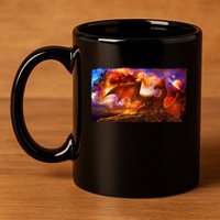 Galaxy Space Fantasy Dragon 11oz C Handle Ceramic Mug