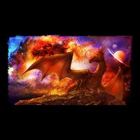 Galaxy Space Fantasy Dragon Drawstring Bag