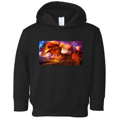 Galaxy Space Fantasy Dragon Toddler Hoodie
