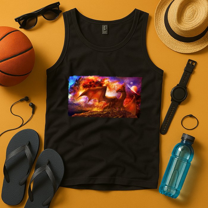 Galaxy Space Fantasy Dragon Tank Top