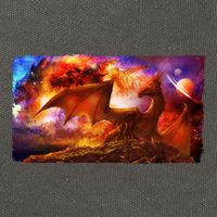 Galaxy Space Fantasy Dragon Cotton Canvas Backpack