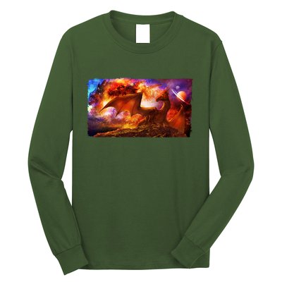 Galaxy Space Fantasy Dragon Long Sleeve Shirt
