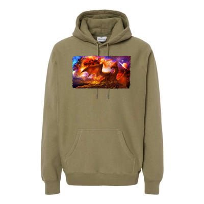 Galaxy Space Fantasy Dragon Premium Hoodie