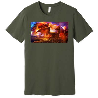 Galaxy Space Fantasy Dragon Premium T-Shirt