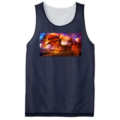 Galaxy Space Fantasy Dragon Mesh Reversible Basketball Jersey Tank