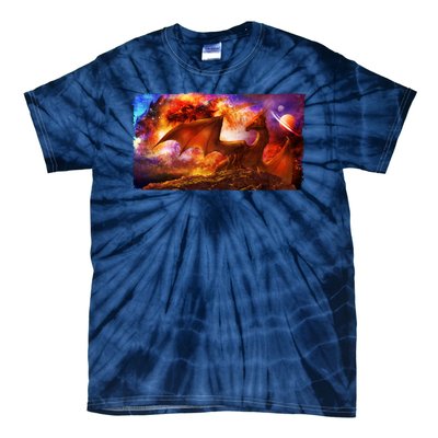 Galaxy Space Fantasy Dragon Tie-Dye T-Shirt