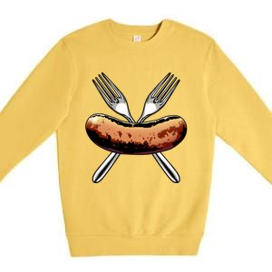 Great Sausage Funny Gift Tasty Sausage Love Tees Foodie Meaningful Gift Premium Crewneck Sweatshirt