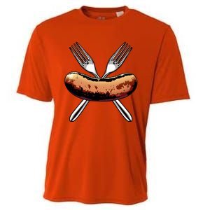 Great Sausage Funny Gift Tasty Sausage Love Tees Foodie Meaningful Gift Cooling Performance Crew T-Shirt