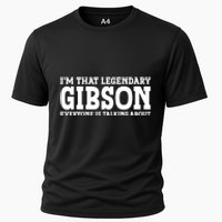 Gibson Surname Funny Team Family Last Name Gibson Cooling Performance Crew T-Shirt