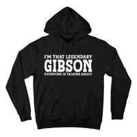 Gibson Surname Funny Team Family Last Name Gibson Hoodie