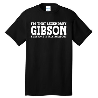 Gibson Surname Funny Team Family Last Name Gibson Tall T-Shirt