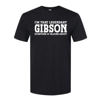 Gibson Surname Funny Team Family Last Name Gibson Softstyle CVC T-Shirt