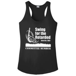 Golf Swing For The Retarded June 6th 1982 Committee Member Ladies PosiCharge Competitor Racerback Tank