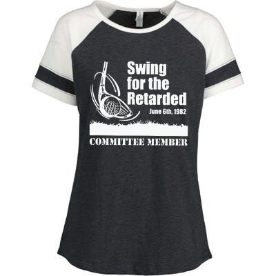 Golf Swing For The Retarded June 6th 1982 Committee Member Enza Ladies Jersey Colorblock Tee