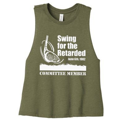 Golf Swing For The Retarded June 6th 1982 Committee Member Women's Racerback Cropped Tank