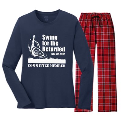 Golf Swing For The Retarded June 6th 1982 Committee Member Women's Long Sleeve Flannel Pajama Set 