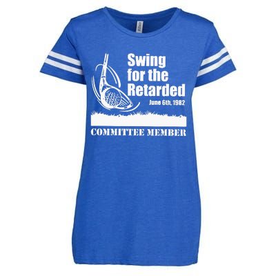 Golf Swing For The Retarded June 6th 1982 Committee Member Enza Ladies Jersey Football T-Shirt