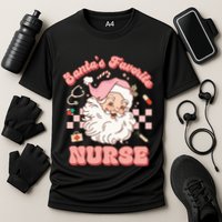  Groovy Santa's Favorite Nurse xmas RN ER ICU  Cooling Performance Crew T-Shirt