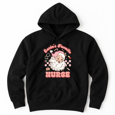  Groovy Santa's Favorite Nurse xmas RN ER ICU  Hoodie