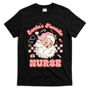  Groovy Santa's Favorite Nurse xmas RN ER ICU  T-Shirt