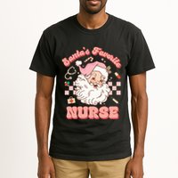  Groovy Santa's Favorite Nurse xmas RN ER ICU  Tall T-Shirt