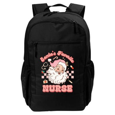  Groovy Santa's Favorite Nurse xmas RN ER ICU  Backpack