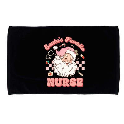  Groovy Santa's Favorite Nurse xmas RN ER ICU  Microfiber Hand Towel