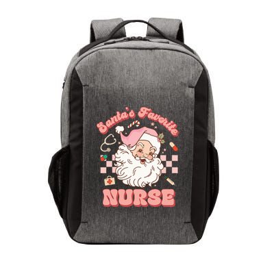  Groovy Santa's Favorite Nurse xmas RN ER ICU  Vector Backpack