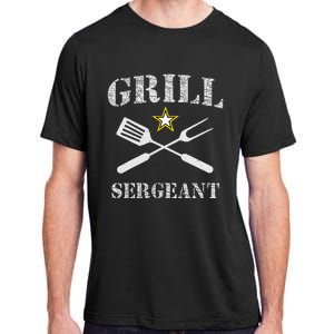 Grill Sergeant Funny Grilling BBQ Cookout Fathers Day Adult ChromaSoft Performance T-Shirt