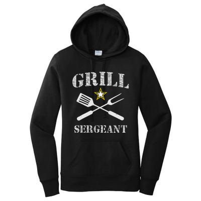 Grill Sergeant Funny Grilling BBQ Cookout Fathers Day Women's Pullover Hoodie