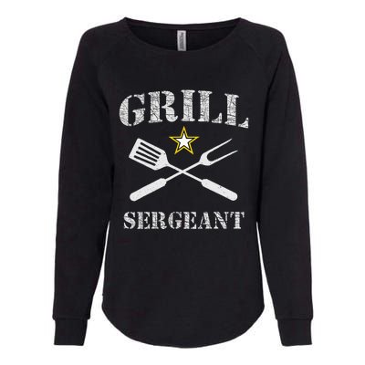 Grill Sergeant Funny Grilling BBQ Cookout Fathers Day Womens California Wash Sweatshirt