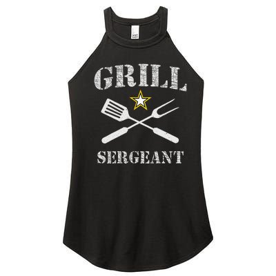 Grill Sergeant Funny Grilling BBQ Cookout Fathers Day Women’s Perfect Tri Rocker Tank