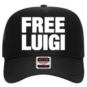 Good Shirts Free Luigi High Crown Mesh Back Trucker Hat