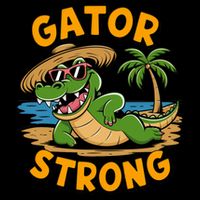Gator Strong Funny Florida Alligator Sunglasses Present Gift Impact Tech Backpack
