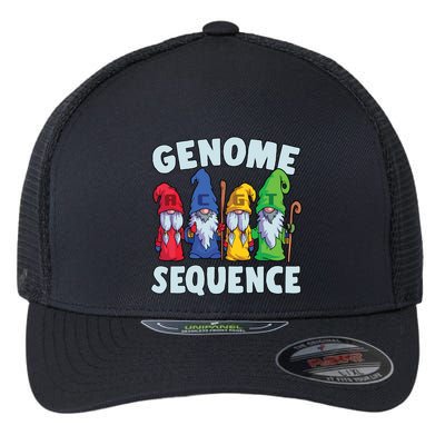 Genome Sequence Funny Gnome Biology Physics Science Pun Flexfit Unipanel Trucker Cap