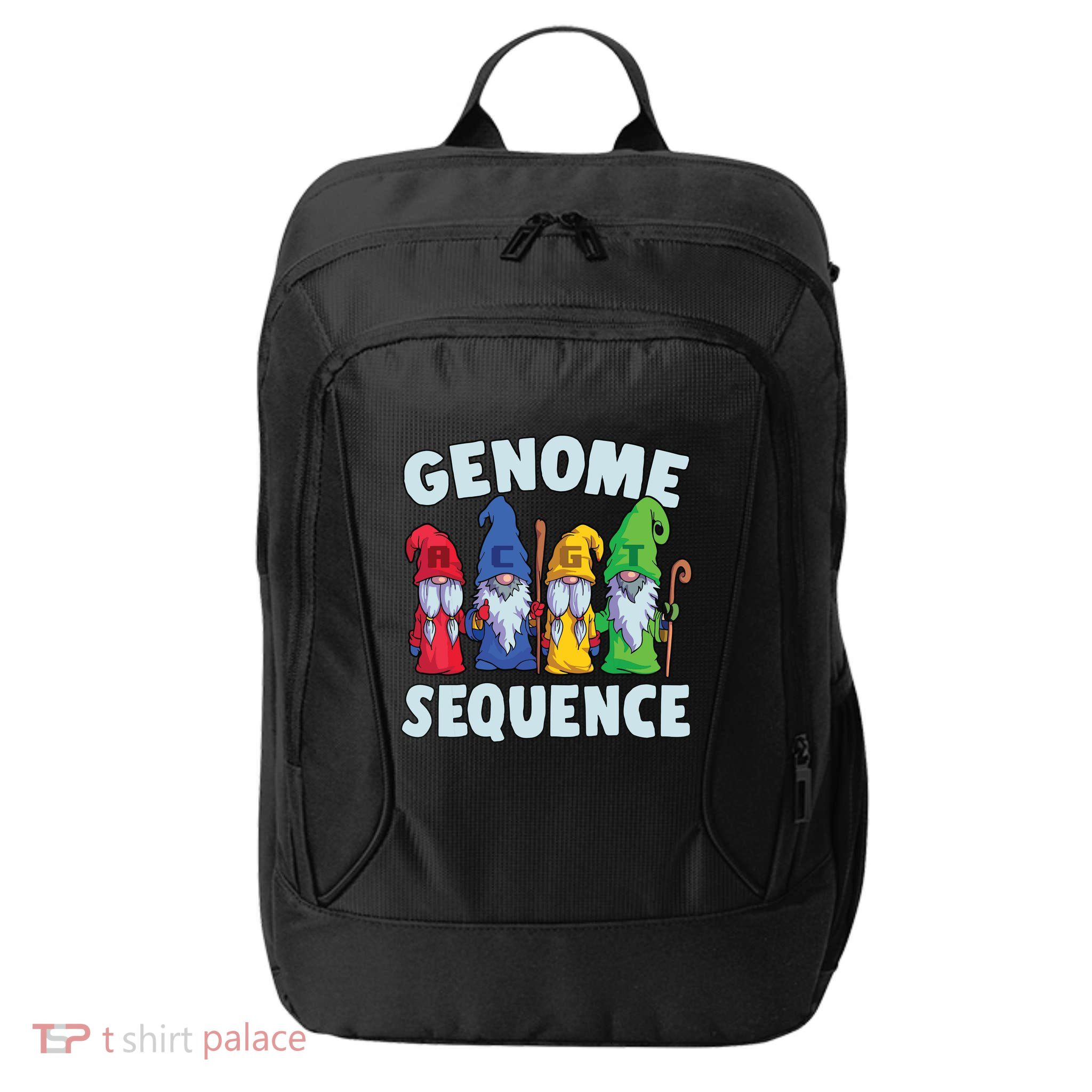 Genome Sequence Funny Gnome Biology Physics Science Pun City Backpack