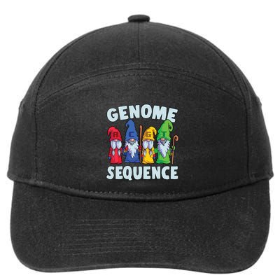 Genome Sequence Funny Gnome Biology Physics Science Pun 7-Panel Snapback Hat
