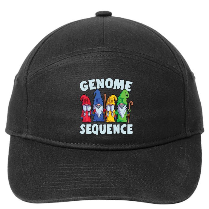 Genome Sequence Funny Gnome Biology Physics Science Pun 7-Panel Snapback Hat