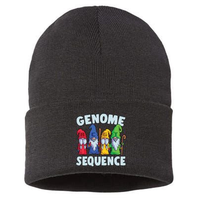 Genome Sequence Funny Gnome Biology Physics Science Pun Sustainable Knit Beanie